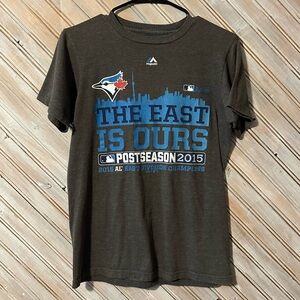 Toronto Blue Jays Majestic Triple Peak Charcoal T-Shirt The East 2015 Postseason